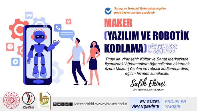 VİRANŞEHİR BELEDİYESİ YAZILIM VE ROBOTİK KODLAMA EĞİTİMLERİ DÜZENLEYECEK