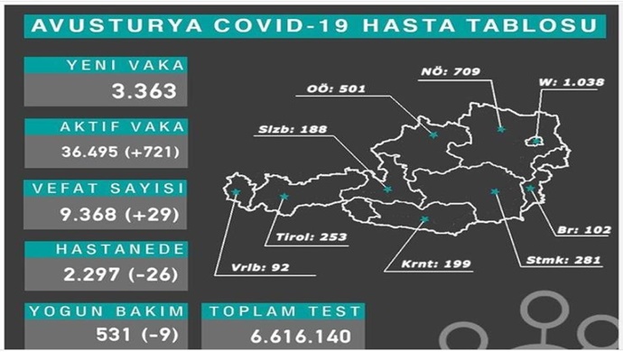 Avusturya’da Bu gün İtibarı ile 11 Nisana Kadar Sokağa Çıkma yasağı başladı