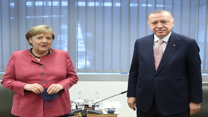 Cumhurbaşkanı Erdoğan, Almanya Başbakanı Merkel ile görüştü