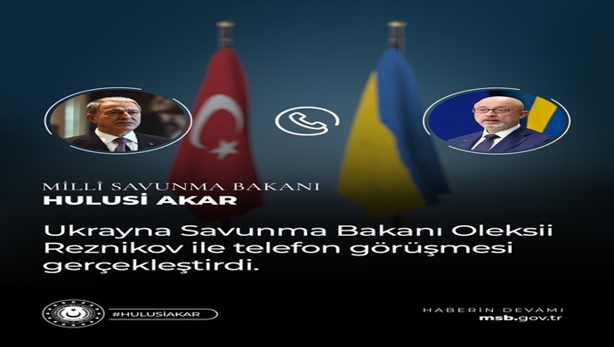 Millî Savunma Bakanı Hulusi Akar, Ukrayna Savunma Bakanı Oleksii Reznikov ile Görüştü