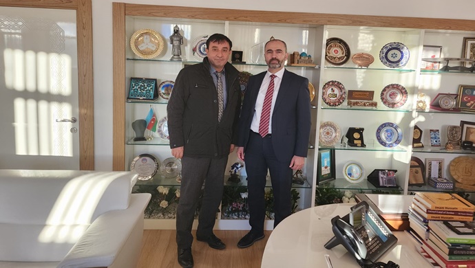 ÖMER EROĞLU `NDAN BAYBURT ÜNİVERSİTESİ REKTÖRÜ PROF.DR. MUTLU TÜRKMEN `E ZİYARET