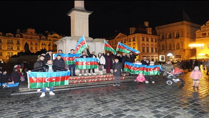 Praqada Azərbaycanın tarixi bayramlarına həsr olunmuş aksiya təşkil edilib