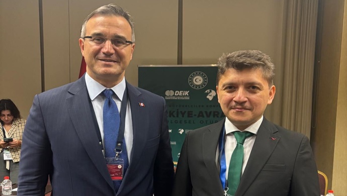 DEİK Türkiye Tacikistan İş Konseyi Başkanı Cihangir Fikri Saatçioğlu Duşanbe Büyükelçisi Umut Acar ile bir araya geldi