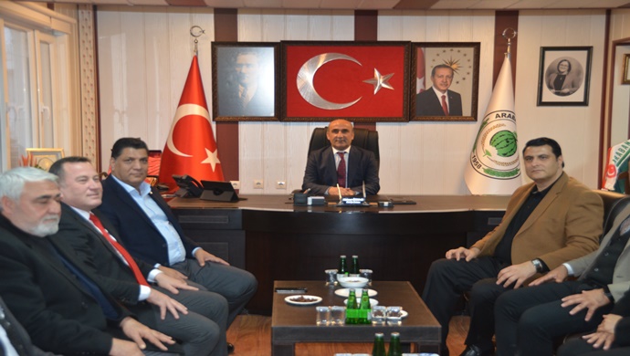 CHP HEYETİNDEN MHP ARABAN BELEDİYE BAŞKANI MEHMET ÖZDEMİR`E ZİYARET