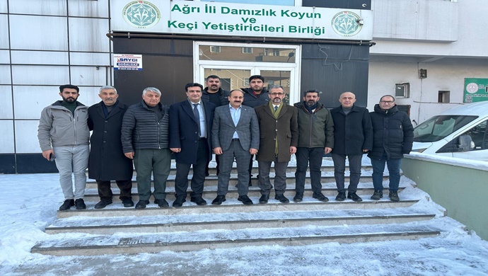 AK PARTİ AĞRI MERKEZ İLÇE BAŞKANI ALDEMİR `DEN AĞRI İLİ DAMIZLIK KOYUN KEÇİ YETİŞTİRİCİLERİ BİRLİĞİ BAŞKANI SAMANCI`YA ZİYARET