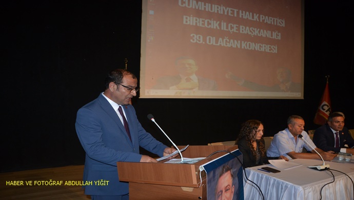 CHP BİRECİK İLÇE KONGRESİ YAPILDI! BAŞKAN HASAN KURT GÜVEN TAZELEDİ